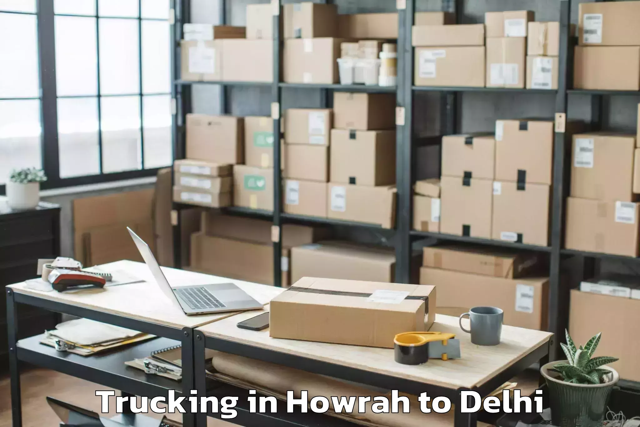 Trusted Howrah to Parsvnath Mall Akshardham Trucking